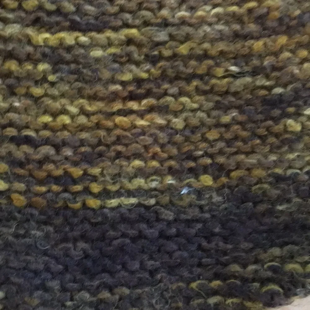 HAND CRAFTED Art chunky knit. Cropped knit Shrug Wrap wool scarf Browns golds